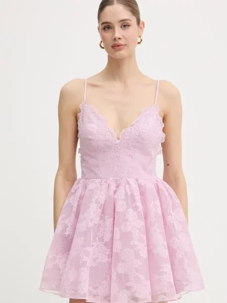 Bardot sukienka różowa