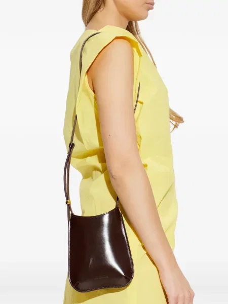 Geanta de piele Jacquemus din piele maro