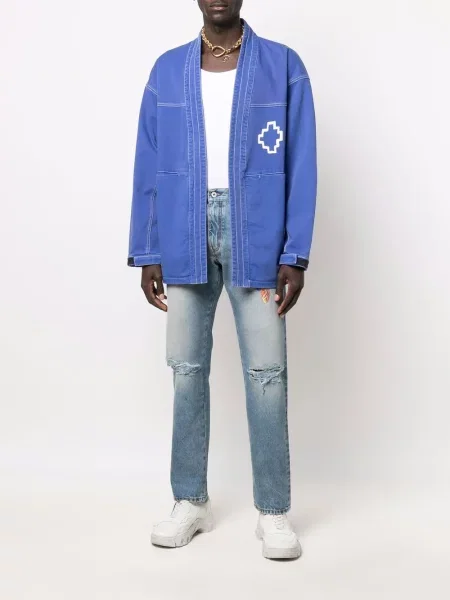 Raštuotas striukė Marcelo Burlon County Of Milan mėlyna