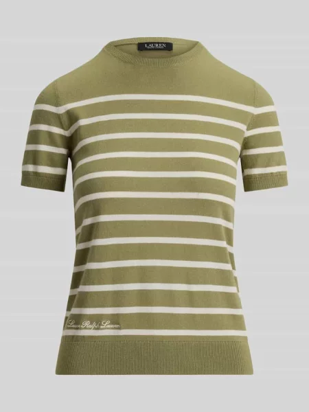 Sweter w kroju regular fit z mieszanka bawełny z krótkimi rękawami Lauren Ralph Lauren