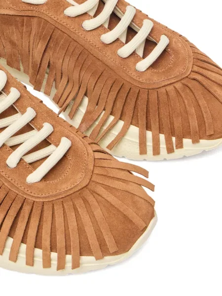 Sneakerși Casadei cu franjuri maro