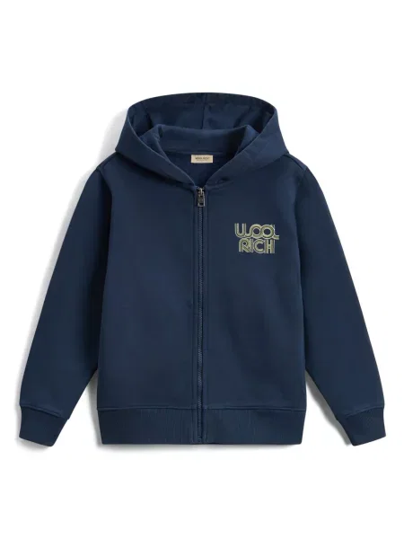 Bluza z kapturem dziecięca Woolrich niebieska
