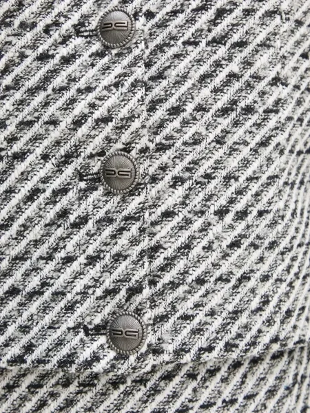 Geacă Gestuz din tweed alb