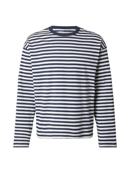 WEEKDAY Tricou bleumarin / murdar alb