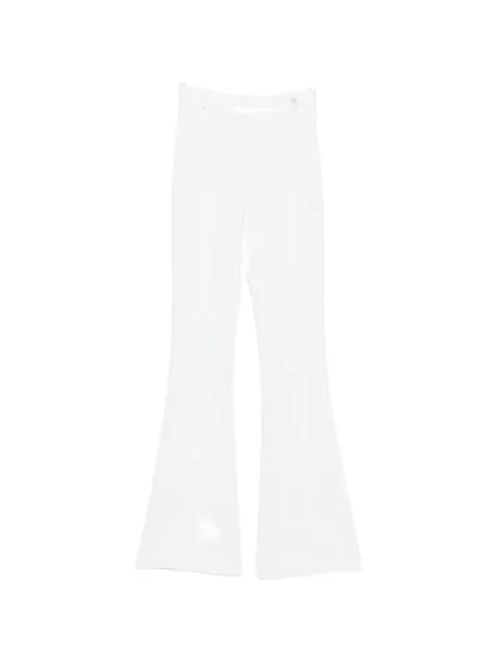 Pantaloni Elisabetta Franchi evazate alb