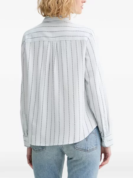 Curea Levi's® cu broderie cu cataramă cu dungi albastru