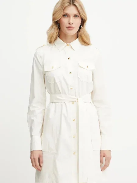 Haljina Marciano Guess PAT mini širi se prema dolje bež