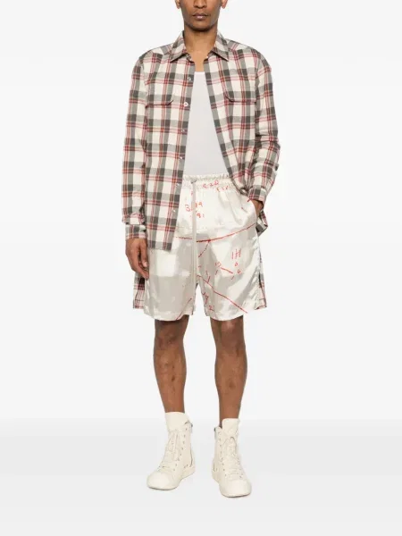 Pantaloni scurți Rick Owens în carouri