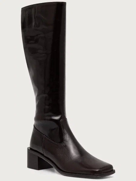 Billi Bi cizme cu jos pentru femei din piele Espresso Marte calf 86 maro