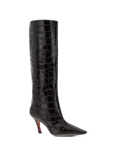 Botine Amina Muaddi din piele maro