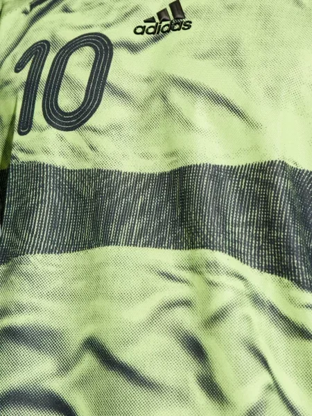 Tricou Adidas cu dungi cu imagine din jerseu verde