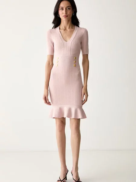 Marciano by Guess rochie cu vâscoză YAMNA roz