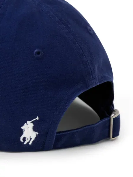 Șapcă Polo Ralph Lauren de mătase cu dungi cu cataramă albastru