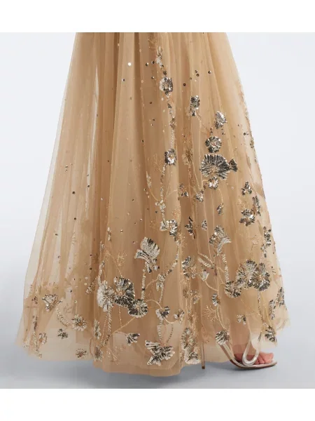 Rochie Georges Hobeika din tul bej