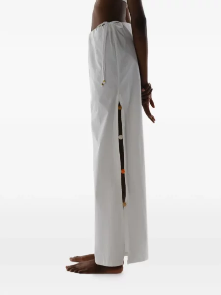 Pantaloni Baobab cu strasuri alb