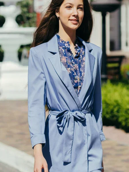 Жакет LadyLike текстиль блакитний