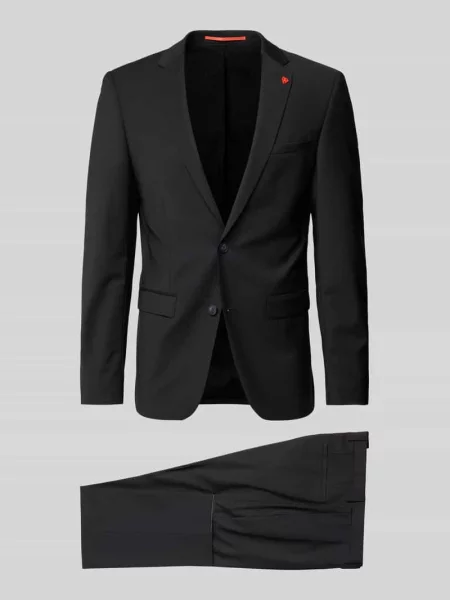 Garnitur o kroju extra slim w jednolitym kolorze Roy Robson czarny