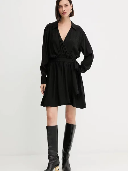 Сукня BOSS Orange mini розкльошена чорний