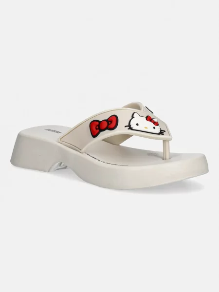 Melissa papuci MELISSA FLATFORM + HELLO KITTY AND bej