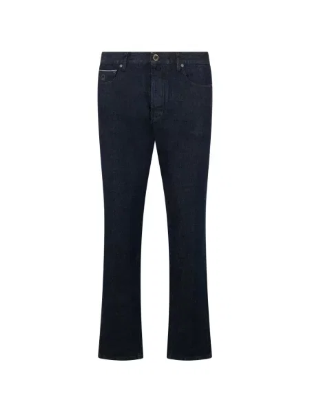Pantaloni Moorer cu autograf albastru