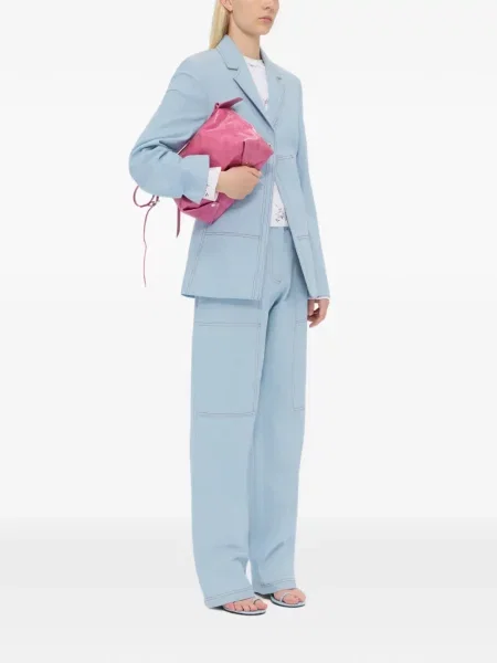 Blugi Msgm cu broderie albastru