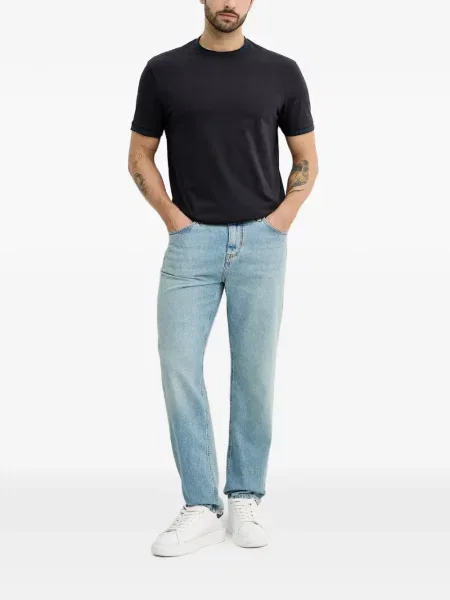 Kerek nyakú póló Armani Exchange fekete