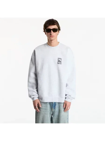 Hanorac crewneck Obey Clothing gri