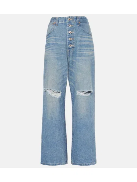 Szerokie jeansy Junya Watanabe niebieskie