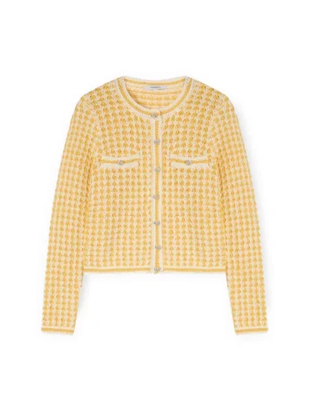 Dzianinowy kardigan Motivi żółty