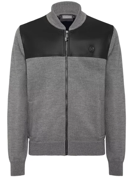 Яке тип бомбър Philipp Plein сиво