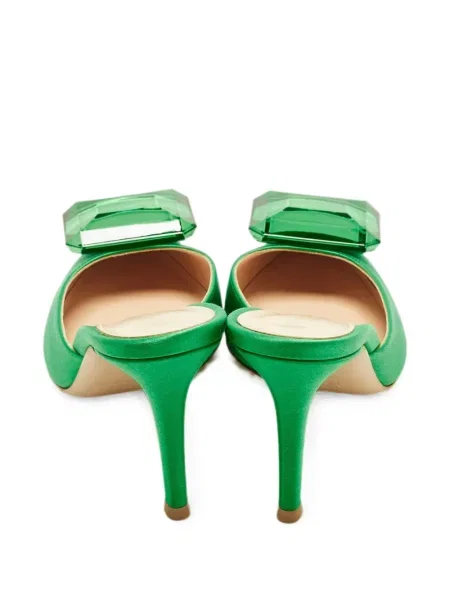 Papuci tip mules Gianvito Rossi verde