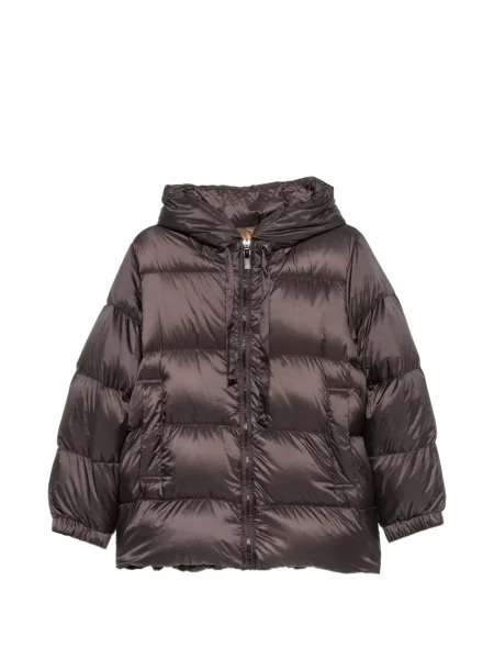 Palton Max Mara cu glugă maro