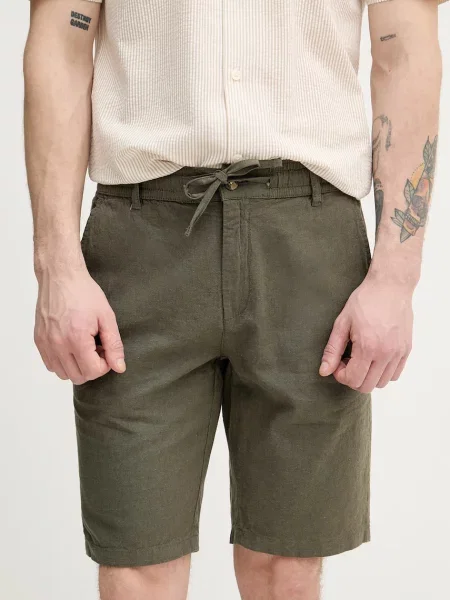 Lindbergh kratke hlače z lanom zelena