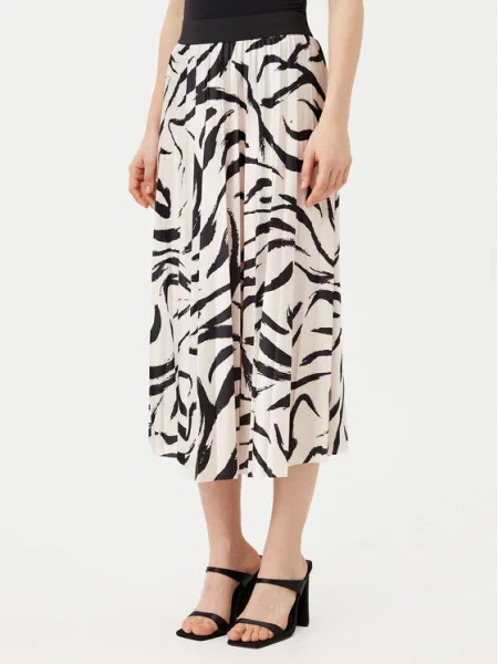 Vila Fustă plisată Nitban Print bej