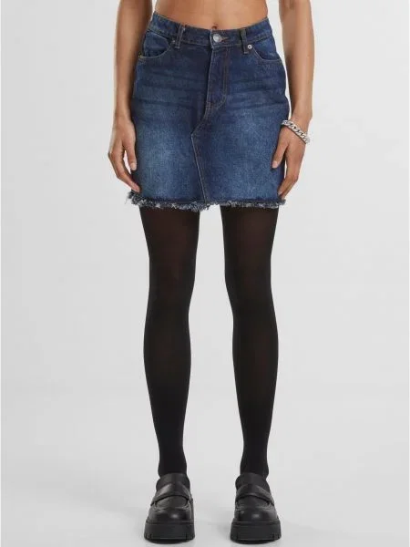 Fustă din denim Urban Classics albastru