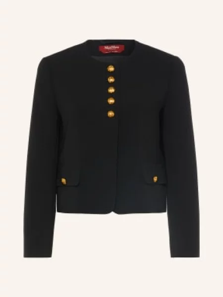 Max Mara Studio Bunda Hranatého Střihu Paniere černá