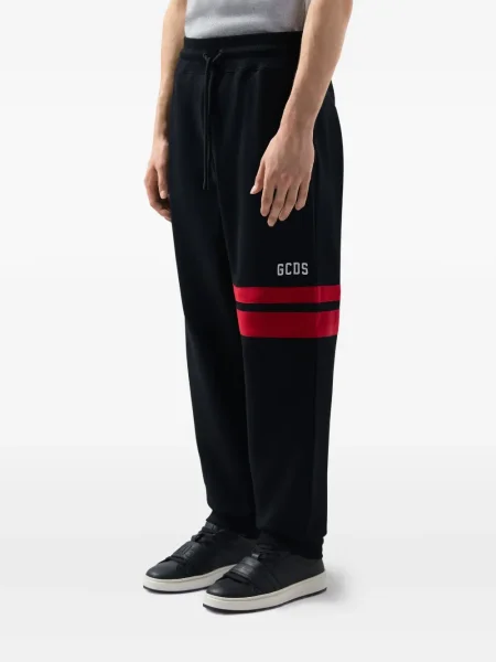 Pantaloni Gcds cu dungi cu imagine negru