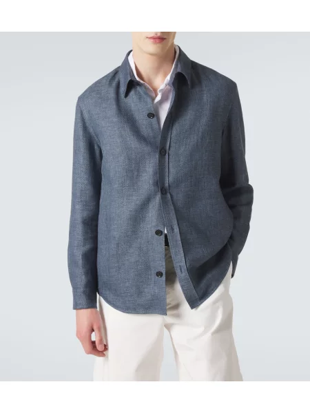 Geacă Zegna de in albastru