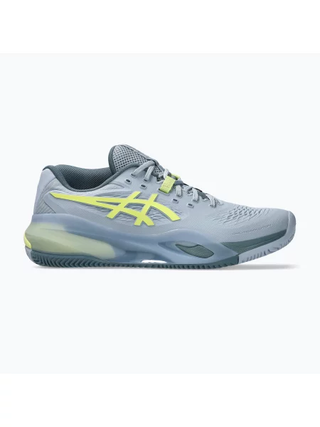 Férfi teniszcipő ASICS Gel-Resolution X Clay grey blue/pistachio. Méret: 44 EU szürke