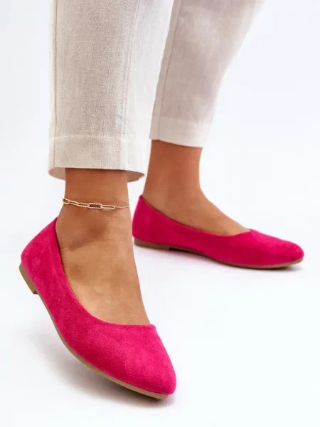 Semišové baleríny Evento červené