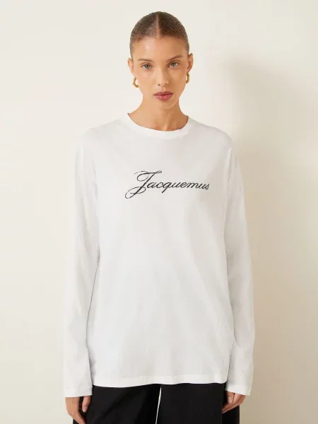 Jacquemus Tričko S Dlouhým Rukávem Le Montaigne bílá