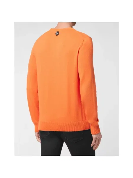 Sweter Philipp Plein pomarańczowy