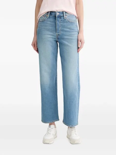 Blugi cu picior larg Levi's® de catifea cord albastru