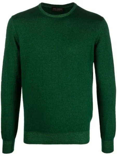 Pulover Dell'oglio tricotate cu decolteu rotund verde