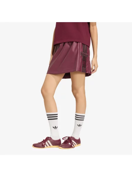 Fustă adidas Pleather Adibreak Skirt Maroon/ Black M negru