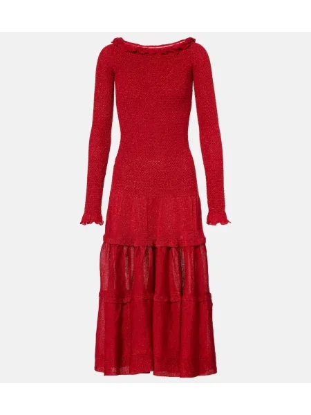 Rochie maxi Altuzarra din jerseu de costum roșu