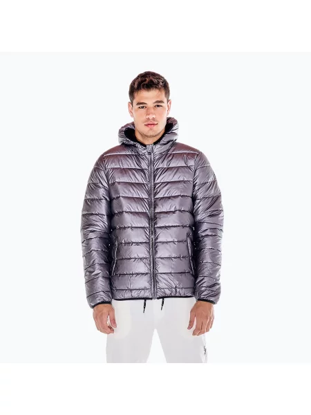 Bunda LEONE Work Leisure silver glossy stříbrná