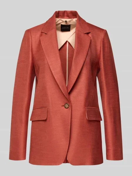 Żakiet o kroju slim fit z mieszanki i elastanu z z patką Marc Cain