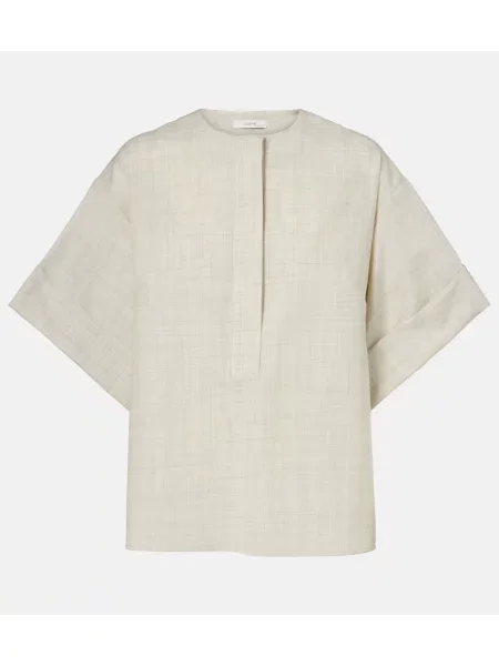 Top Joseph de lână alb