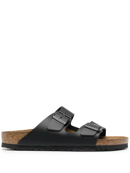 Sandale Birkenstock din piele cu cataramă negru